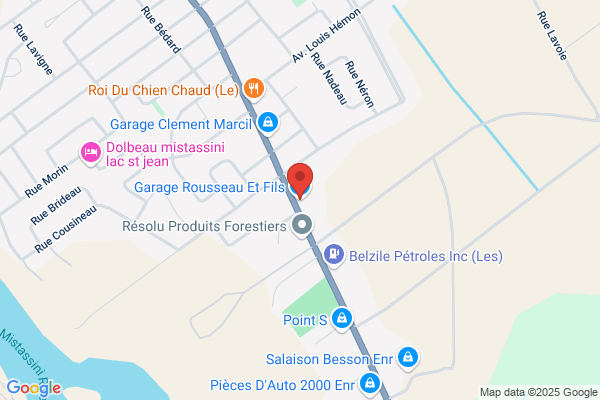 Garage Rousseau & Fils Ltee, Pieces & Service