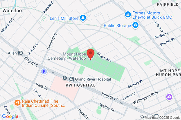 Cemeteries, Waterloo, Mount Hope Cemetery