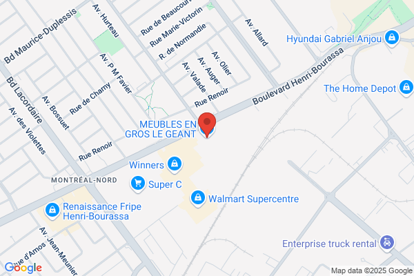 Meubles En Gros, Succursales