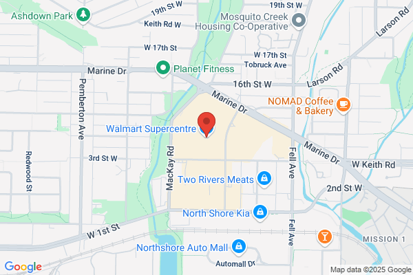 Capilano Mall, Wal Mart, Store Information