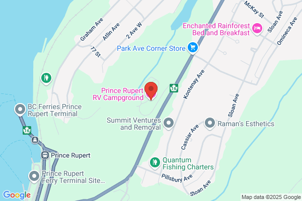 Prince Rupert City of, Visitor Services, Park Avenue Campground