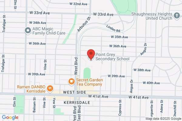 School Board Vancouver, Night School Centres, Point Grey Secondary School