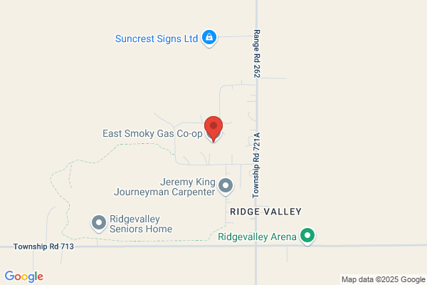 East Smoky Gas Co-Op, Emergencies After 5 Pm & Weekends Long Distance Cha