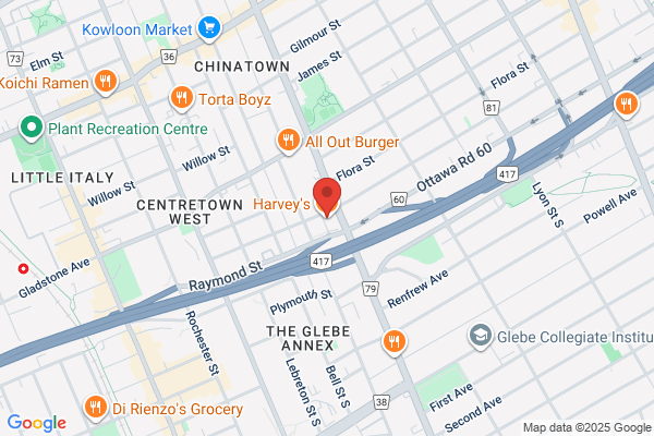 Harvey's Restaurants, Ottawa Locations