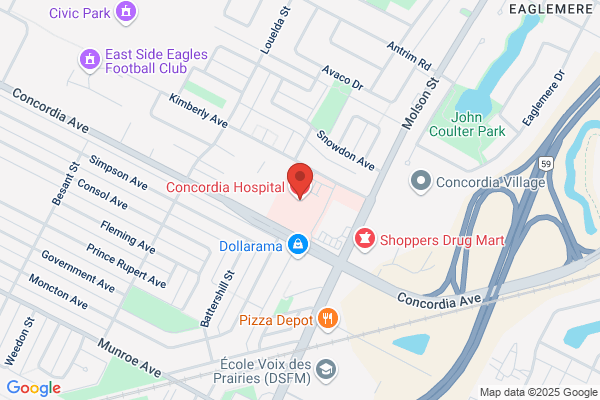 Concordia Hospital, Admitting
